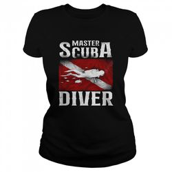 diving master scuba diver down shirt