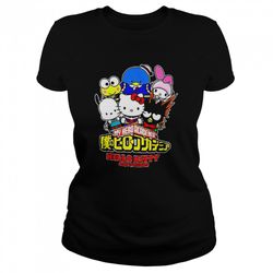 my hero academia with hello kitty and friends shirt