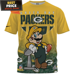 green bay packers x mario champions cup aop tshirt, unique green bay packers gifts  best personalized gift  unique gifts