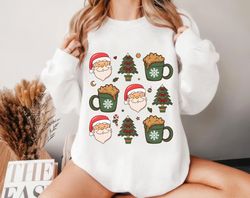 vintage retro santa christmas sweatshirt, christmas ,happy new year shirt, valentine shirt, t-shirt