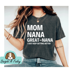 mom nana great nana, pregnancy announcement, gift for greatnana, christmas gift, great nana t shirt, baby announcement