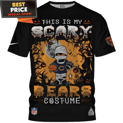 chicago bears this my scary bears costume tshirt, chicago bears gift shop  best personalized gift  unique gifts idea