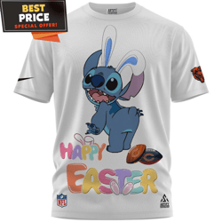 chicago bears x stitch happy easter tshirt, bears football gifts  best personalized gift  unique gifts idea