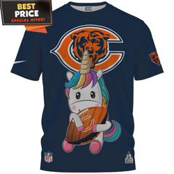 chicago bears x unicorn football lover tshirt, chicago bears gifts for her  best personalized gift  unique gifts idea