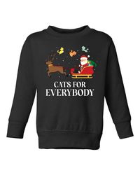 cats for everybody santa toddler fleece sweatshirt,happy new year shirt, valentine shirt, t-shirt