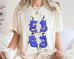 aladdin genie expressiongraphic shirt family matching walt disney world shirt gi,tshirt, shirt gift, sport shirt