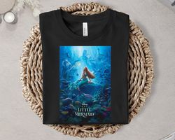 ariel liveaction movie poster shirt disney the little mermaid  shirt disney prin,tshirt, shirt gift, sport shirt