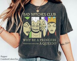 bad witcheclub why be a princesvintage retro shirt family matching walt disney w,tshirt, shirt gift, sport shirt
