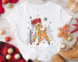 bambi christmalight merry christmaxmalight santa hat christmatree shirt family m,tshirt, shirt gift, sport shirt
