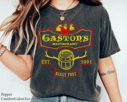 beauty and the beast gastonrestaurant logo shirt walt disney world shirt gift id,tshirt, shirt gift, sport shirt