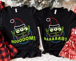 Custom Couple Toy Story Oooooh Alien MOM DAD Merry ChristmaShirt Family Matching,Tshirt, shirt gift, Sport shirt
