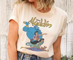 disney aladdin vintage group shot logo shirt walt disney world shirt gift ideame,tshirt, shirt gift, sport shirt