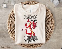 disney mulan mushu dishonor on your cow disneyland graphic adult shirt great bir,tshirt, shirt gift, sport shirt