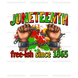 juneteenth free ish since 1865 black man png