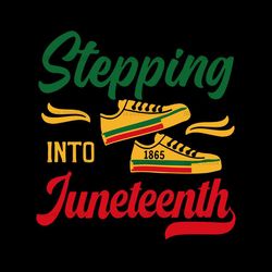 stepping into juneteenth 1865 shoes design png