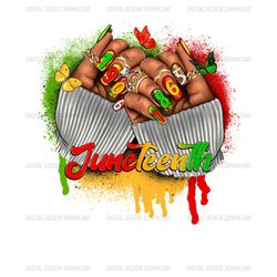 juneteenth 19 06 1865 nail design sublimation png