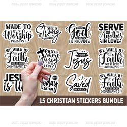 christian sticker bundle,bible svg,inspirational sticker,christian stickers,faith stickers,jesus,religious stickers