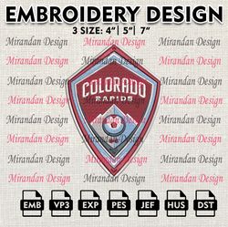 mls colorado rapids logo embroidery design, embroidery files, whitecaps mls teams, football, digital download