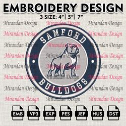 ncaa samford bulldogs embroidery design, machine embroidery files in 3 sizes for sport lovers, ncaa team logo