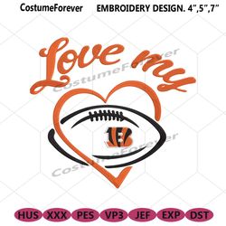 love my cincinnati bengals embroidery design file