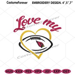 love my arizona cardinals embroidery design file