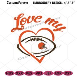 love my cleveland browns embroidery design file