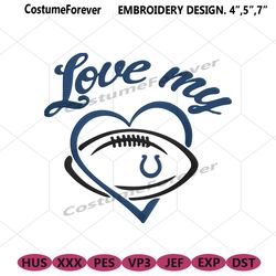 love my indianapolis colts embroidery design file