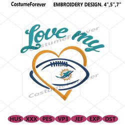 love my miami dolphins embroidery design file