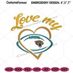 love my jacksonville jaguars embroidery design file
