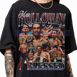 max holloway vintage 90s graphic tshirt, max holloway youth t-shirt, american mixed martial artist tees unisex t-shirt