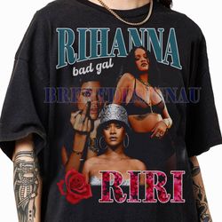 Retro Rihanna Vintage 90s Graphic TShirt, Rihanna Barbadian Singer Hoodie, Rihanna Classic Retro Tees Unisex T-Shirt