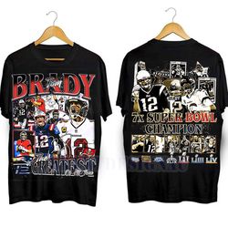 tom brady vintage 90s graphic t-shirt, tom brady 2-sided tshirt, tom brady graphic american football unisex t-shirt