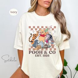 vintage pooh & co est 1926 checkered shirt, pooh bear tigger, 236