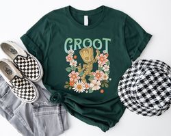 disney groot flower garden shirt, disneyland baby groot shir