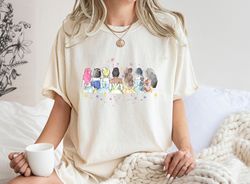 watercolor disney princess shirt, disney princess shirt, walt disney world princess, disney ariel cinderella belle elsa