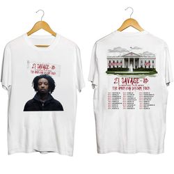 21 savage tour 2024 shirt, the american dream tour 2024 shirt 2 sides shirt, rap hip hop, concert shirt, 21 savage fan