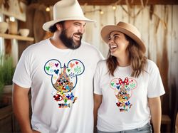 mickey and minnie couples t-shirt, disney family shirt, mickey personalized shirt, minnie women shirt, disneyworld trip