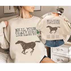 neil young and crazy horse love earth tour 2024 shirt, neil young 2024 concert shirt, neil young fan gift, crazy horse