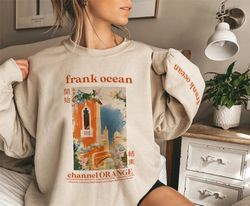 channel orange sweatshirt, frank sweatshirt, blonde album graphic shirt, with name on sleeve, unisex shirt, gift for fan