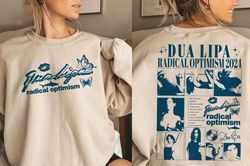 dua-lipa 2side radical optimism album sweatshirt, radical optimism graphic tshirt, dua-lipa shirt, gift for fan