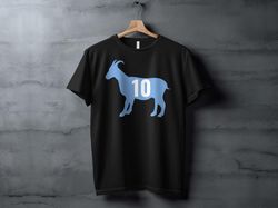 funny goat design, number 10 shirt, unique animal graphic shirt, casual everyday wear, farm animal shirt, goat lover gif