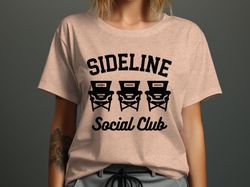 sideline social club t-shirt, vintage cinema chairs graphic shirt, retro movie lover gift, unisex shirt, design