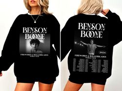 benson boone shirt, fireworks and rollerblades world tour 2024 shirt, benson boone tour merch, vintage concert shirt