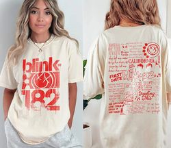 blink 182 the world tour 2023-2024 2sides shirt, blink 182 rock n roll t shirt, rock n roll shirt, blink 182 shirt