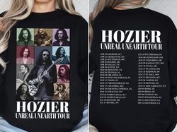 hozier unreal unearth tour retro shirt, cool design hozier concert short sleeve crewneck, hozier tour shirt