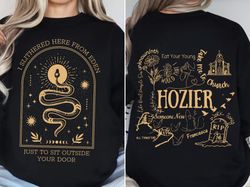 hozier unreal unearth tour retro shirt, cool design hozier concert short sleeve crewneck for fans