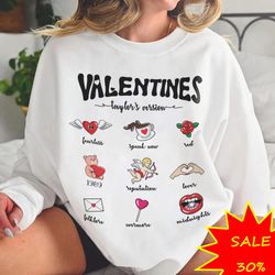 taylor swiftie valentines version shirt, swiftie era sweatshirt, valentines day lover era hoodie, galentines day shirt