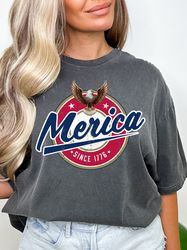 4th of july merica freedom shirt, trendy summer tops, independence day shirt, unisex comfort colors shirt