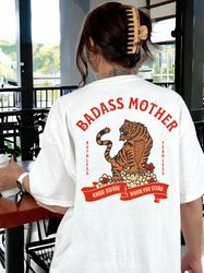 badass mother shirt, trendy mom life shirt, grunge shirt, mothers day gift, comfort colors shirt,vintage tiger