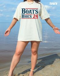 boats & hoes 2024 political humor shirt, election shirt,unisex river boating shirt, comfort colors shirt, lake shirt